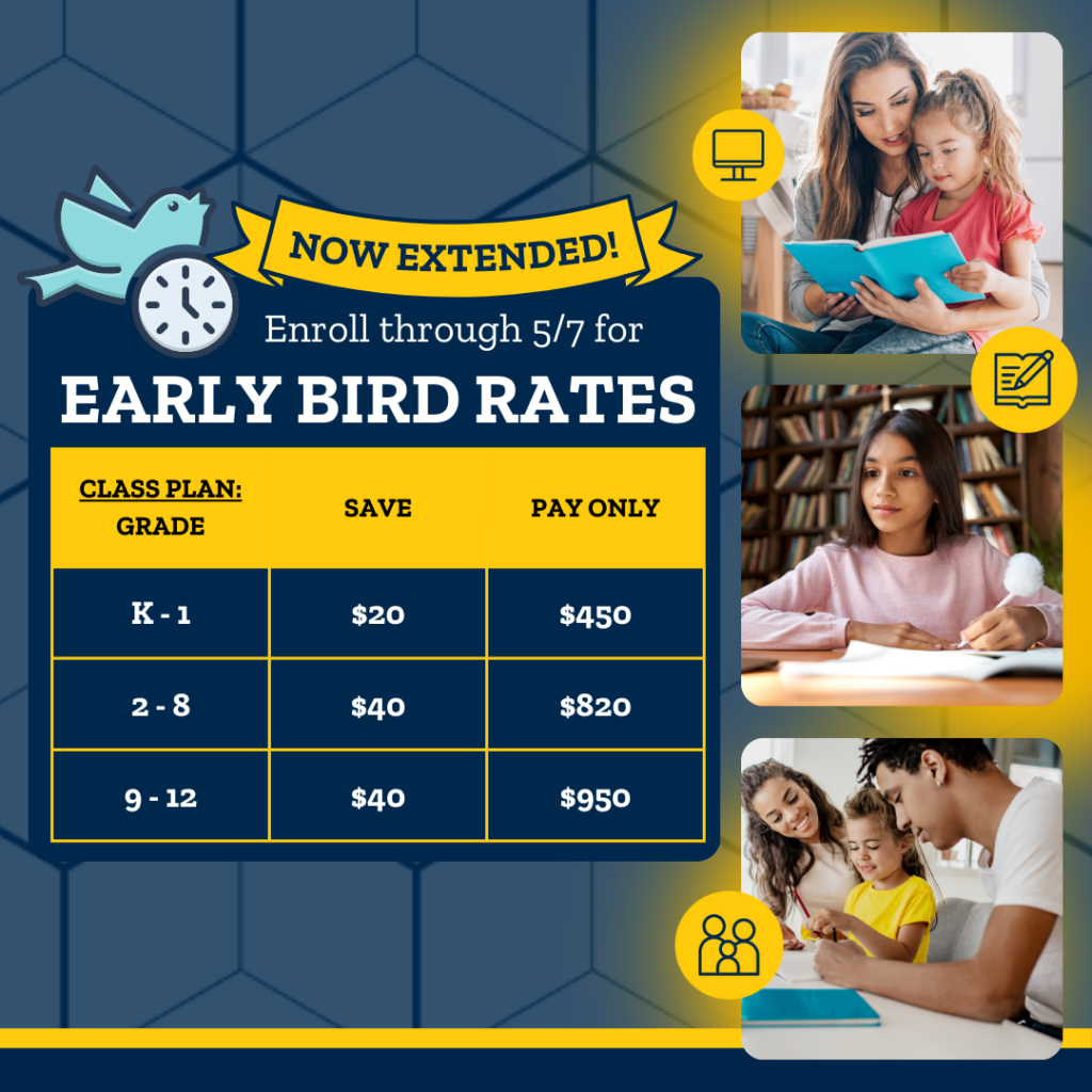 Now Extended! Enroll through May 7th for Early Bird Rates. 